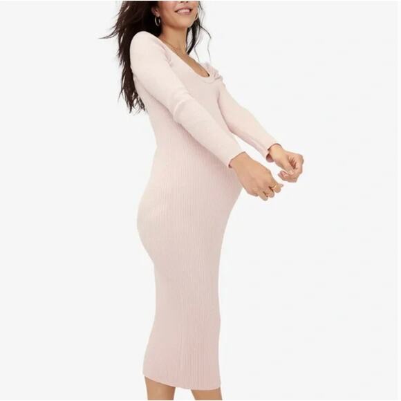 Hatch Dresses & Skirts - Hatch Maternity Karinna Sweater Ribbed Midi Dress